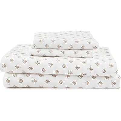 MARTEX 225 trådtäthet vardaglig Foulard borstad bomullsblandning lakanset dubbel storlek, vit MARTEX 225 trådtäthet vardaglig Foulard borstad bomullsblandning lakanset dubbel storlek, vit