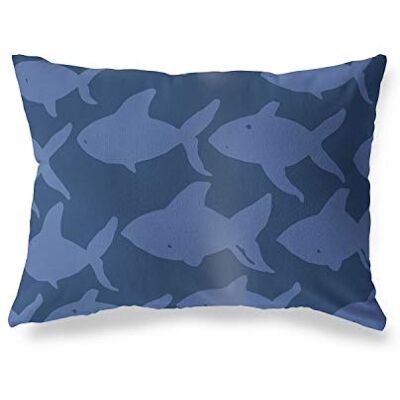 Bonamaison dekorativt kuddöverdrag, blå prydnadskuddöverdrag, heminredning örngott för vardagsrum, soffa, sovrum, storlek: 45 x 60 cm – designad och tillverkad i Turkiet Bonamaison dekorativt kuddöverdrag, blå prydnadskuddöverdrag, heminredning örngott för vardagsrum, soffa, sovrum, storlek: 45 x 60 cm – designad och tillverkad i Turkiet