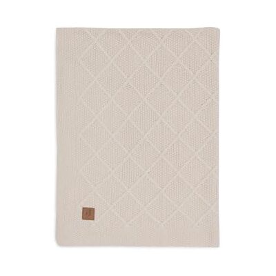 Jollein Babyfilt Check Knit, Oatmeal – 100 x 150 cm – 60% bomull, 40% akryl – för barnsäng – 1,0 TOG – OEKO-TEX certifierad – stickmönster Jollein Babyfilt Check Knit, Oatmeal – 100 x 150 cm – 60% bomull, 40% akryl – för barnsäng – 1,0 TOG – OEKO-TEX certifierad – stickmönster