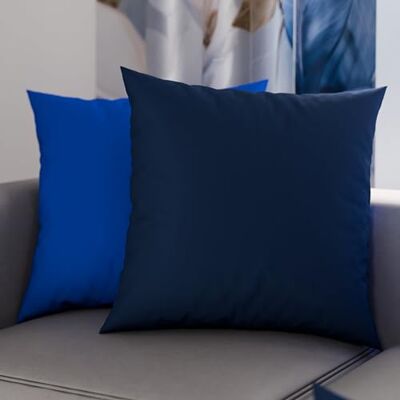 PETTI Artigiani Italiani Ett par örngott 45 x 45 cm i mikrofiber, kuddar för sovrum, soffa, set med 2 örngott, örngott med dubbelt ansikte elblå natt PETTI Artigiani Italiani Ett par örngott 45 x 45 cm i mikrofiber, kuddar för sovrum, soffa, set med 2 örngott, örngott med dubbelt ansikte elblå natt