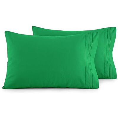 Elegant Comfort Elegant komfort lyxig ultramjuk 2-delat örngott set – 1 500 premium hotellkvalitet mikrofiber dubbel borstad – skrynkelbeständig, standard/drottning, smaragdgrön Elegant Comfort Elegant komfort lyxig ultramjuk 2-delat örngott set – 1 500 premium hotellkvalitet mikrofiber dubbel borstad – skrynkelbeständig, standard/drottning, smaragdgrön