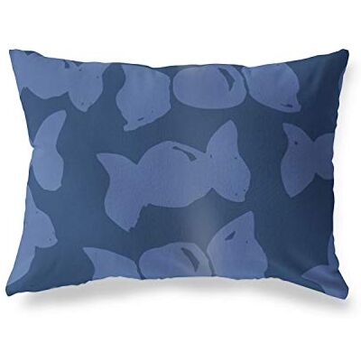 Bonamaison dekorativt kuddöverdrag, blå prydnadskuddöverdrag, heminredning örngott för vardagsrum, soffa, sovrum, storlek: 45 x 60 cm – designad och tillverkad i Turkiet Bonamaison dekorativt kuddöverdrag, blå prydnadskuddöverdrag, heminredning örngott för vardagsrum, soffa, sovrum, storlek: 45 x 60 cm – designad och tillverkad i Turkiet