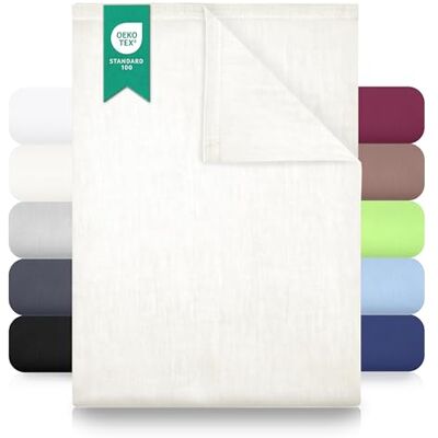 GREEN MARK Textilien platt lakan 100% bomull – Klassiskt lakan utan resår, mjukt mot huden, lättskött, tvättbart i hög temperatur Natur/Kräm 180x275 cm GREEN MARK Textilien platt lakan 100% bomull – Klassiskt lakan utan resår, mjukt mot huden, lättskött, tvättbart i hög temperatur Natur/Kräm 180x275 cm