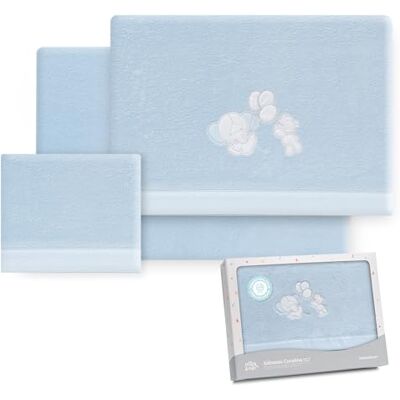 Interbaby Sänglakan set för vagn 40 x 80 cm, baby vinterlakan korallväv elefanthjärtmodell ballong inklusive lakan + lakan + örngott Interbaby Sänglakan set för vagn 40 x 80 cm, baby vinterlakan korallväv elefanthjärtmodell ballong inklusive lakan + lakan + örngott