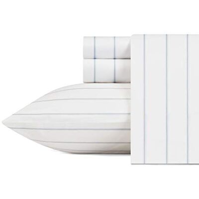 Nautica Twin XL-lakan, bomull Percale Preppy bäddsset, vardaglig heminredning, sovsal nödvändigheter (Skippers Island ljusblå, tvilling XL) Nautica Twin XL-lakan, bomull Percale Preppy bäddsset, vardaglig heminredning, sovsal nödvändigheter (Skippers Island ljusblå, tvilling XL)