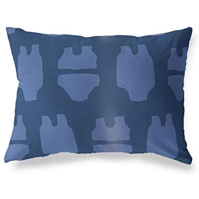 Bonamaison dekorativt kuddöverdrag, blå prydnadskuddöverdrag, heminredning örngott för vardagsrum, soffa, sovrum, storlek: 45 x 60 cm – designad och tillverkad i Turkiet Bonamaison dekorativt kuddöverdrag, blå prydnadskuddöverdrag, heminredning örngott för vardagsrum, soffa, sovrum, storlek: 45 x 60 cm – designad och tillverkad i Turkiet