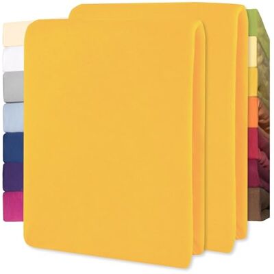 CelinaTex Lucina för barn bebis spännlakan dubbelpack 60 x 120 – 70 x 140 cm majs gul bomull spännlakan CelinaTex Lucina för barn bebis spännlakan dubbelpack 60 x 120 – 70 x 140 cm majs gul bomull spännlakan
