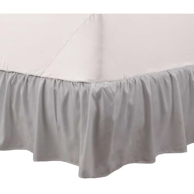 MARTEX Queen Ruffle sängkappa Easy Fit sängkjolar mikrofiber sängkjol 38 cm (15 tum) fall hotellkvalitet Sängkappa grå MARTEX Queen Ruffle sängkappa Easy Fit sängkjolar mikrofiber sängkjol 38 cm (15 tum) fall hotellkvalitet Sängkappa grå