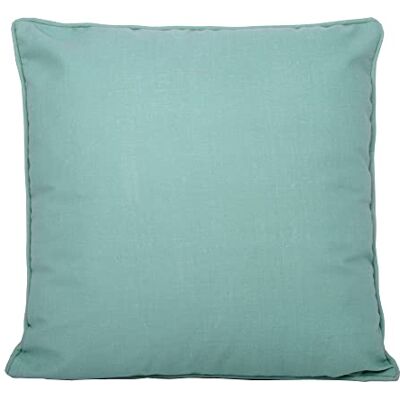 Fusion – Enkel blågrön utomhuskudde (43 x 43 cm) – UV-beständig – vattentålig – 100% bomull – fyllning ingår – kantkudde i blågrön – trädgårdskudde med skydd ingår) Fusion – Enkel blågrön utomhuskudde (43 x 43 cm) – UV-beständig – vattentålig – 100% bomull – fyllning ingår – kantkudde i blågrön – trädgårdskudde med skydd ingår)