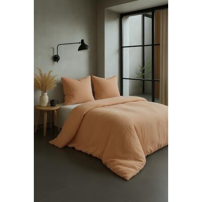 HOME LINGE PASSION 3-delat påslakan i 100% bomullsgasväv 260 x 240 cm rosa HOME LINGE PASSION 3-delat påslakan i 100% bomullsgasväv 260 x 240 cm rosa