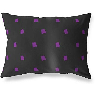Bonamaison dekorativt kuddöverdrag, lila svart prydnadskuddöverdrag, heminredning örngott för vardagsrum, soffa, sovrum, storlek: 45 x 60 cm Designad och tillverkad i Turkiet Bonamaison dekorativt kuddöverdrag, lila svart prydnadskuddöverdrag, heminredning örngott för vardagsrum, soffa, sovrum, storlek: 45 x 60 cm Designad och tillverkad i Turkiet
