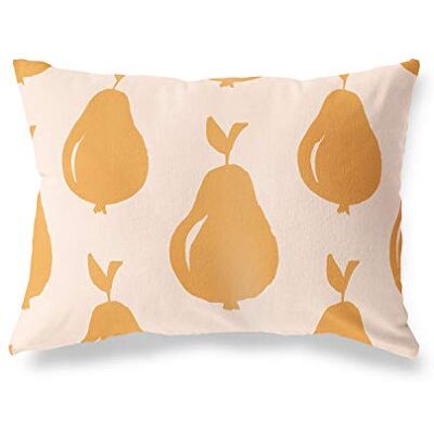 Bonamaison dekorativt kuddöverdrag, orange-Off vit prydnadskudde, heminredning örngott för vardagsrum, soffa, sovrum, storlek: 45 x 60 cm designad och tillverkad i Turkiet Bonamaison dekorativt kuddöverdrag, orange-Off vit prydnadskudde, heminredning örngott för vardagsrum, soffa, sovrum, storlek: 45 x 60 cm designad och tillverkad i Turkiet