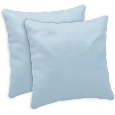 Giovanni Dolcinotti MADE IN ITALY Set med 2 örngott för soffa 50 x 50 dekorativa örngott 100% bomull med silkeslen effekt dold dragkedja himmel Atlanta Giovanni Dolcinotti MADE IN ITALY Set med 2 örngott för soffa 50 x 50 dekorativa örngott 100% bomull med silkeslen effekt dold dragkedja himmel Atlanta