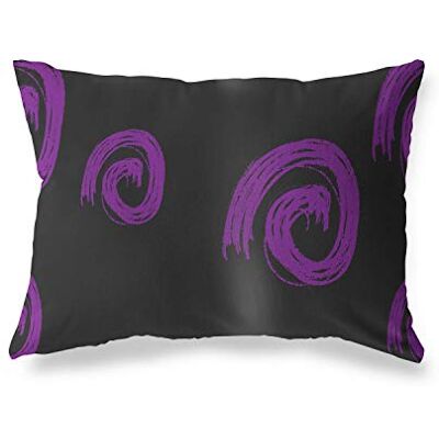 Bonamaison dekorativt kuddöverdrag, lila svart prydnadskuddöverdrag, heminredning örngott för vardagsrum, soffa, sovrum, storlek: 45 x 60 cm Designad och tillverkad i Turkiet Bonamaison dekorativt kuddöverdrag, lila svart prydnadskuddöverdrag, heminredning örngott för vardagsrum, soffa, sovrum, storlek: 45 x 60 cm Designad och tillverkad i Turkiet
