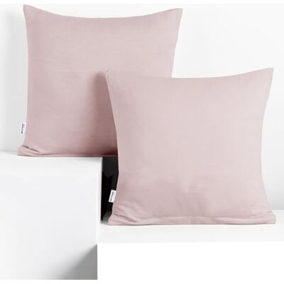 DecoKing 2 örngott 50 x 50 cm jersey 100% kammad bomull dragkedja lila bärnsten DecoKing 2 örngott 50 x 50 cm jersey 100% kammad bomull dragkedja lila bärnsten
