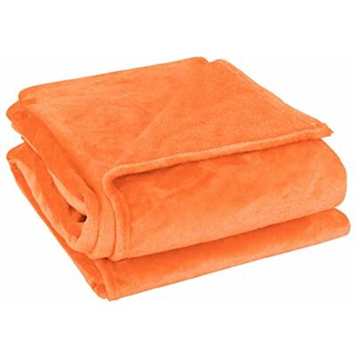 Uxcell Sourcingmap flanell fleece filt mjuk lätt plysch mikrofiber säng eller sofffilt, Twin Orange Uxcell Sourcingmap flanell fleece filt mjuk lätt plysch mikrofiber säng eller sofffilt, Twin Orange