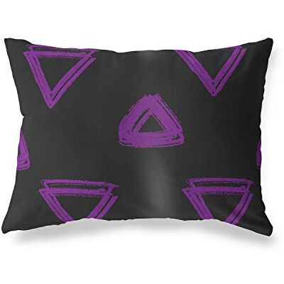 Bonamaison dekorativt kuddöverdrag, lila svart prydnadskuddöverdrag, heminredning örngott för vardagsrum, soffa, sovrum, storlek: 45 x 60 cm Designad och tillverkad i Turkiet Bonamaison dekorativt kuddöverdrag, lila svart prydnadskuddöverdrag, heminredning örngott för vardagsrum, soffa, sovrum, storlek: 45 x 60 cm Designad och tillverkad i Turkiet