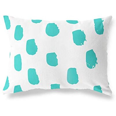 Bonamaison dekorativt kuddöverdrag, turkosvit prydnadskuddöverdrag, heminredning örngott för vardagsrum, soffa, sovrum, storlek: 45 x 60 cm designad och tillverkad i Turkiet Bonamaison dekorativt kuddöverdrag, turkosvit prydnadskuddöverdrag, heminredning örngott för vardagsrum, soffa, sovrum, storlek: 45 x 60 cm designad och tillverkad i Turkiet