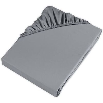 Möve spännlakan 100 x 200 cm av 100% bomull, grå Möve spännlakan 100 x 200 cm av 100% bomull, grå