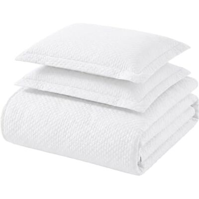 Superior Överlägset bomullsöverkast, vit, tvilling Superior Överlägset bomullsöverkast, vit, tvilling