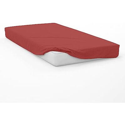 Bomullslakan för barn - Brique - 60x120 cm - 57 trådar - Lätt att sköta Bomullslakan för barn - Brique - 60x120 cm - 57 trådar - Lätt att sköta