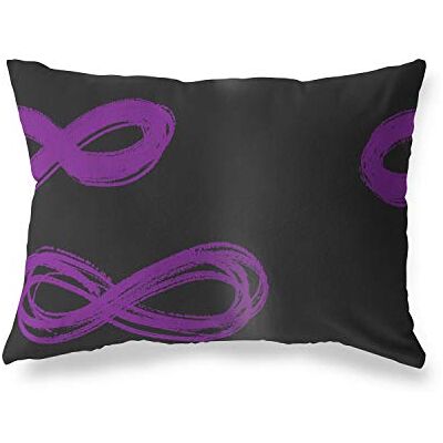 Bonamaison dekorativt kuddöverdrag, lila svart prydnadskuddöverdrag, heminredning örngott för vardagsrum, soffa, sovrum, storlek: 45 x 60 cm Designad och tillverkad i Turkiet Bonamaison dekorativt kuddöverdrag, lila svart prydnadskuddöverdrag, heminredning örngott för vardagsrum, soffa, sovrum, storlek: 45 x 60 cm Designad och tillverkad i Turkiet