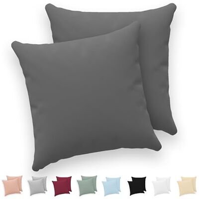 Twinzen ® Örngott 60x60 (Set om 2) Jersey 100% bomull 150 GSM 60 x 60 cm Örngott 60x60 Kuddfodral med dragkedja Oeko-Tex certifierad Twinzen ® Örngott 60x60 (Set om 2) Jersey 100% bomull 150 GSM 60 x 60 cm Örngott 60x60 Kuddfodral med dragkedja Oeko-Tex certifierad