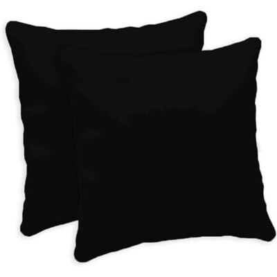 Giovanni Dolcinotti MADE IN ITALY Set med 2 örngott för soffa 40 x 40 dekorativa örngott 100% bomull med silkeslen effekt dold dragkedja svart Atlanta-mönster Giovanni Dolcinotti MADE IN ITALY Set med 2 örngott för soffa 40 x 40 dekorativa örngott 100% bomull med silkeslen effekt dold dragkedja svart Atlanta-mönster
