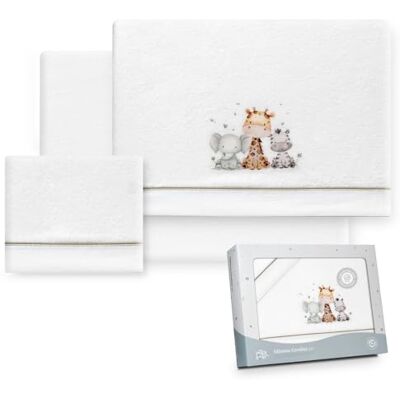 Interbaby Lakanset för vagn 40 x 80 cm, baby vinterlakan korallväv elefantgiraffmodell inklusive lakan + lakan + örngott Interbaby Lakanset för vagn 40 x 80 cm, baby vinterlakan korallväv elefantgiraffmodell inklusive lakan + lakan + örngott
