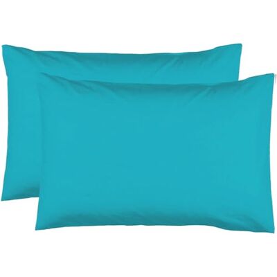 Le linge de Jules 2 örngott 50 x 70 cm turkosblå 100% bomull, 57 trådar Le linge de Jules 2 örngott 50 x 70 cm turkosblå 100% bomull, 57 trådar