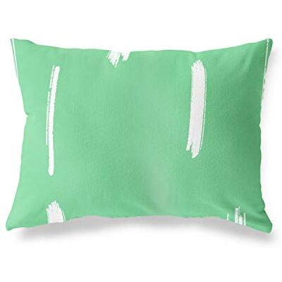 Bonamaison dekorativt kuddöverdrag, bensin grön-vit prydnadskuddöverdrag, heminredning örngott för vardagsrum, soffa, sovrum, storlek: 45 x 60 cm designad och tillverkad i Turkiet Bonamaison dekorativt kuddöverdrag, bensin grön-vit prydnadskuddöverdrag, heminredning örngott för vardagsrum, soffa, sovrum, storlek: 45 x 60 cm designad och tillverkad i Turkiet