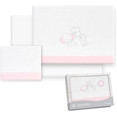 Interbaby Sänglakan set för vagn 40 x 80 cm, baby vinterlakan korallväv elefanthjärtmodell ballong inklusive lakan + lakan + örngott Interbaby Sänglakan set för vagn 40 x 80 cm, baby vinterlakan korallväv elefanthjärtmodell ballong inklusive lakan + lakan + örngott