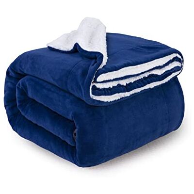 ComfyWell Sherpa fleecefilt, mjuk och mysig – överkast, stor fluffig filt för soffa, säng, resor, tjock termisk varm sängfilt 150 x 200 cm. (tvilling/dubbel, marinblå) ComfyWell Sherpa fleecefilt, mjuk och mysig – överkast, stor fluffig filt för soffa, säng, resor, tjock termisk varm sängfilt 150 x 200 cm. (tvilling/dubbel, marinblå)