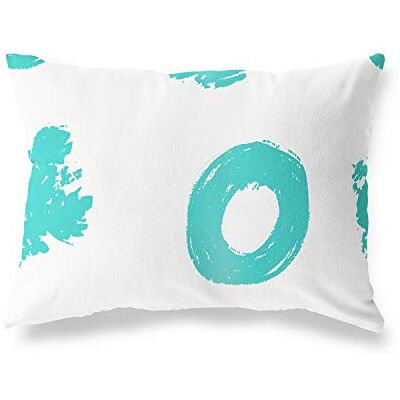 Bonamaison dekorativt kuddöverdrag turkos och vit, prydnadskuddöverdrag, heminredning örngott för vardagsrum, soffa, sovrum, storlek: 35 x 50 cm designad och tillverkad i Turkiet Bonamaison dekorativt kuddöverdrag turkos och vit, prydnadskuddöverdrag, heminredning örngott för vardagsrum, soffa, sovrum, storlek: 35 x 50 cm designad och tillverkad i Turkiet