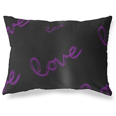 Bonamaison dekorativt kuddöverdrag, lila svart prydnadskuddöverdrag, heminredning örngott för vardagsrum, soffa, sovrum, storlek: 45 x 60 cm Designad och tillverkad i Turkiet Bonamaison dekorativt kuddöverdrag, lila svart prydnadskuddöverdrag, heminredning örngott för vardagsrum, soffa, sovrum, storlek: 45 x 60 cm Designad och tillverkad i Turkiet