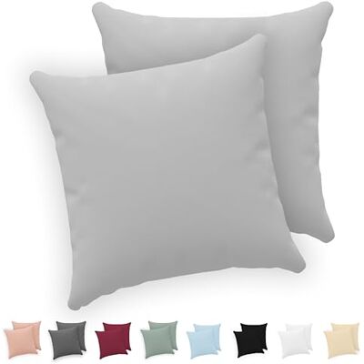 Twinzen ® Örngott 60x60 (Set om 2) Jersey 100% bomull 150 GSM 60 x 60 cm Örngott 60x60 Kuddfodral med dragkedja Oeko-Tex certifierad Twinzen ® Örngott 60x60 (Set om 2) Jersey 100% bomull 150 GSM 60 x 60 cm Örngott 60x60 Kuddfodral med dragkedja Oeko-Tex certifierad