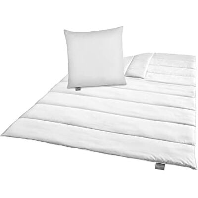 Traumnacht Green bäddset – sommardyna 135 x 200 + kudde 80 x 80 cm, hållbart set med mikrofiberöverdrag, tillverkad enligt tysk kvalitetsstandard Traumnacht Green bäddset – sommardyna 135 x 200 + kudde 80 x 80 cm, hållbart set med mikrofiberöverdrag, tillverkad enligt tysk kvalitetsstandard