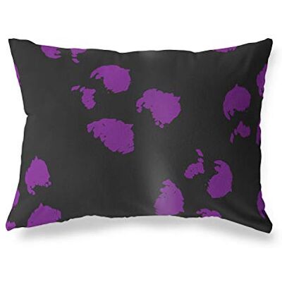 Bonamaison dekorativt kuddöverdrag, lila svart prydnadskuddöverdrag, heminredning örngott för vardagsrum, soffa, sovrum, storlek: 45 x 60 cm Designad och tillverkad i Turkiet Bonamaison dekorativt kuddöverdrag, lila svart prydnadskuddöverdrag, heminredning örngott för vardagsrum, soffa, sovrum, storlek: 45 x 60 cm Designad och tillverkad i Turkiet