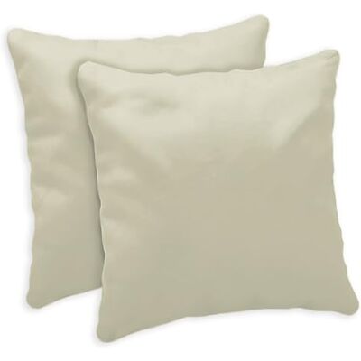 Giovanni Dolcinotti MADE IN ITALY Set med 2 örngott för soffa 50 x 50 dekorativa örngott 100% bomull med silkeslen effekt dold dragkedja gräddvit Atlanta Giovanni Dolcinotti MADE IN ITALY Set med 2 örngott för soffa 50 x 50 dekorativa örngott 100% bomull med silkeslen effekt dold dragkedja gräddvit Atlanta