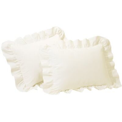 Fresh Ideas Ruffad kudde Sham 2-pack, kung, elfenben Fresh Ideas Ruffad kudde Sham 2-pack, kung, elfenben