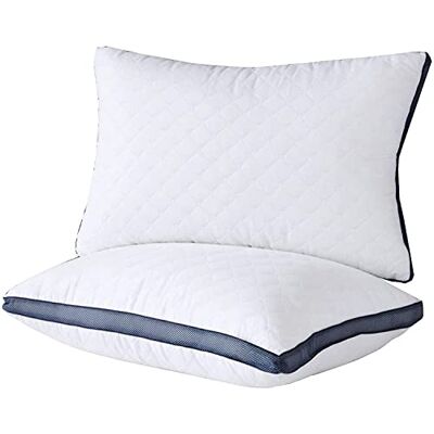 Meoflaw kuddar för sömn (2-pack), lyxiga hotellkuddar queen size set med 2, sängkuddar för sido- och ryggsovande (drottning) Meoflaw kuddar för sömn (2-pack), lyxiga hotellkuddar queen size set med 2, sängkuddar för sido- och ryggsovande (drottning)