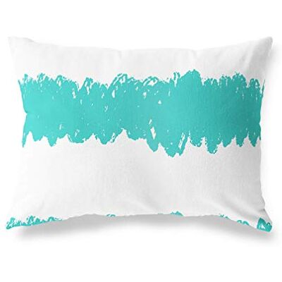 Bonamaison dekorativt kuddöverdrag turkos och vit, prydnadskuddöverdrag, heminredning örngott för vardagsrum, soffa, sovrum, storlek: 35 x 50 cm designad och tillverkad i Turkiet Bonamaison dekorativt kuddöverdrag turkos och vit, prydnadskuddöverdrag, heminredning örngott för vardagsrum, soffa, sovrum, storlek: 35 x 50 cm designad och tillverkad i Turkiet
