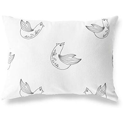 Bonamaison dekorativt kuddöverdrag, slumpmässigt mönster prydnadskuddöverdrag, heminredning örngott för vardagsrum, soffa, sovrum, storlek: 45 x 60 cm – designad och tillverkad i Turkiet Bonamaison dekorativt kuddöverdrag, slumpmässigt mönster prydnadskuddöverdrag, heminredning örngott för vardagsrum, soffa, sovrum, storlek: 45 x 60 cm – designad och tillverkad i Turkiet
