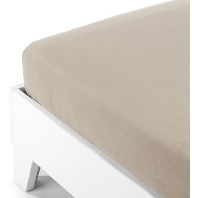 Caleffi Underlakan med hörn enfärgad enkel flanell sand flanell-79408 Caleffi Underlakan med hörn enfärgad enkel flanell sand flanell-79408