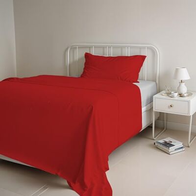 Italian Bed Linen Sängset i naturlig färg (platt 150 x 300, dra-på-lakan 90 x 200 cm + örngott 52 x 82 cm), bensinflaska grön, 100% bomull, röd/ljusgrå, enkel Italian Bed Linen Sängset i naturlig färg (platt 150 x 300, dra-på-lakan 90 x 200 cm + örngott 52 x 82 cm), bensinflaska grön, 100% bomull, röd/ljusgrå, enkel