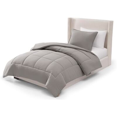 UGG 32544 Devon Twin-Twin XL 2-delat täcke set ultramjuka lyxiga sängkläder täcke och två örngott mysig bekväm vändbar maskintvättbar hotell stil sängkläder set, tvilling, säl grå UGG 32544 Devon Twin-Twin XL 2-delat täcke set ultramjuka lyxiga sängkläder täcke och två örngott mysig bekväm vändbar maskintvättbar hotell stil sängkläder set, tvilling, säl grå