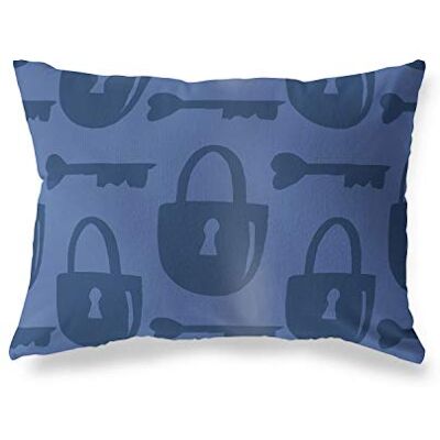 Bonamaison dekorativt kuddöverdrag, blå prydnadskuddöverdrag, heminredning örngott för vardagsrum, soffa, sovrum, storlek: 45 x 60 cm – designad och tillverkad i Turkiet Bonamaison dekorativt kuddöverdrag, blå prydnadskuddöverdrag, heminredning örngott för vardagsrum, soffa, sovrum, storlek: 45 x 60 cm – designad och tillverkad i Turkiet