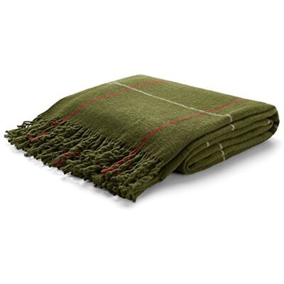 Arus Akryl Highlands kollektion drottning storlek tartan rutig design överkast grön-oliv, 152 x 203 cm Arus Akryl Highlands kollektion drottning storlek tartan rutig design överkast grön-oliv, 152 x 203 cm