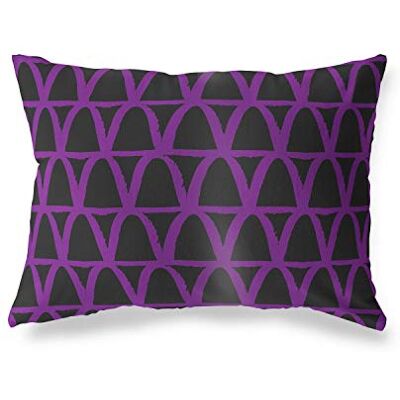 Bonamaison dekorativt kuddöverdrag, lila svart prydnadskuddöverdrag, heminredning örngott för vardagsrum, soffa, sovrum, storlek: 45 x 60 cm Designad och tillverkad i Turkiet Bonamaison dekorativt kuddöverdrag, lila svart prydnadskuddöverdrag, heminredning örngott för vardagsrum, soffa, sovrum, storlek: 45 x 60 cm Designad och tillverkad i Turkiet