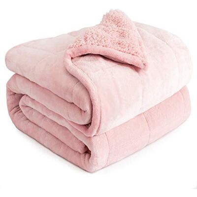 Cottonblue Bomullsblå viktad filt 20 lbs 152 x 200 cm, rosa sherpa filt överkast soffa sängkläder tung filt för vuxna, mjuk mysig fleecefilt på drottning säng, plysch fleece minky viktad filt 20 pund Cottonblue Bomullsblå viktad filt 20 lbs 152 x 200 cm, rosa sherpa filt överkast soffa sängkläder tung filt för vuxna, mjuk mysig fleecefilt på drottning säng, plysch fleece minky viktad filt 20 pund